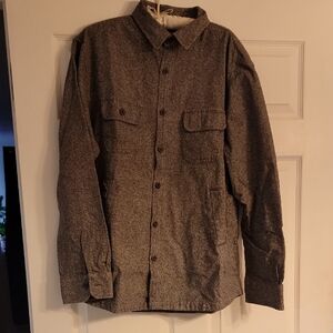 Mens XL Grayers Charcoal Button-Up Shirt Jacket